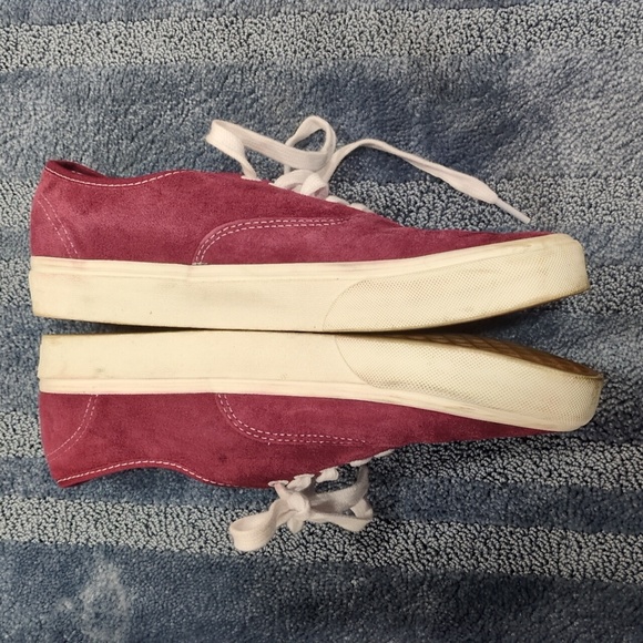 Vans Burgundy Suede Sneakers, Mens 9 Women's 10.5 - Picture 9 of 11